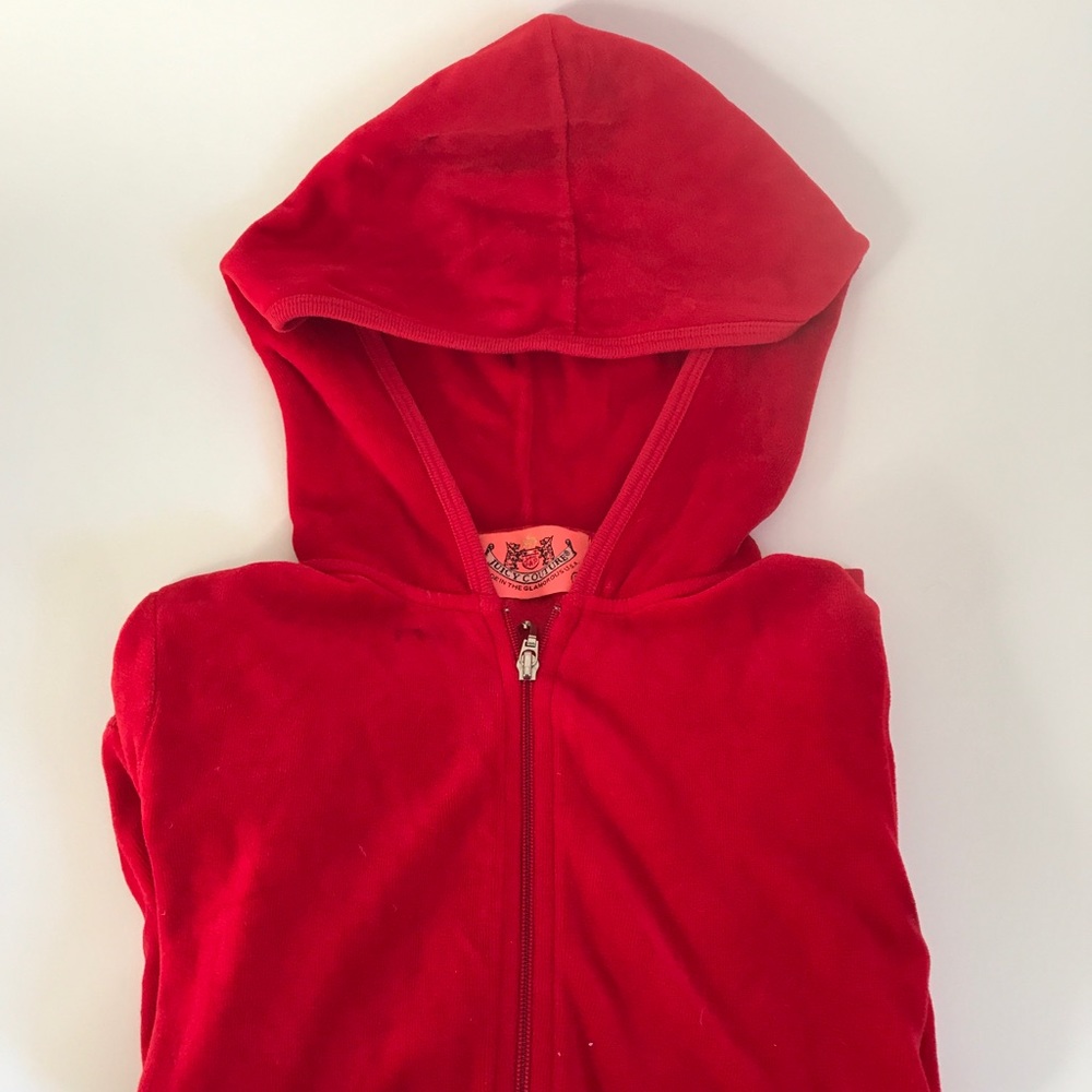 Red Juicy Couture Velour Hoodie